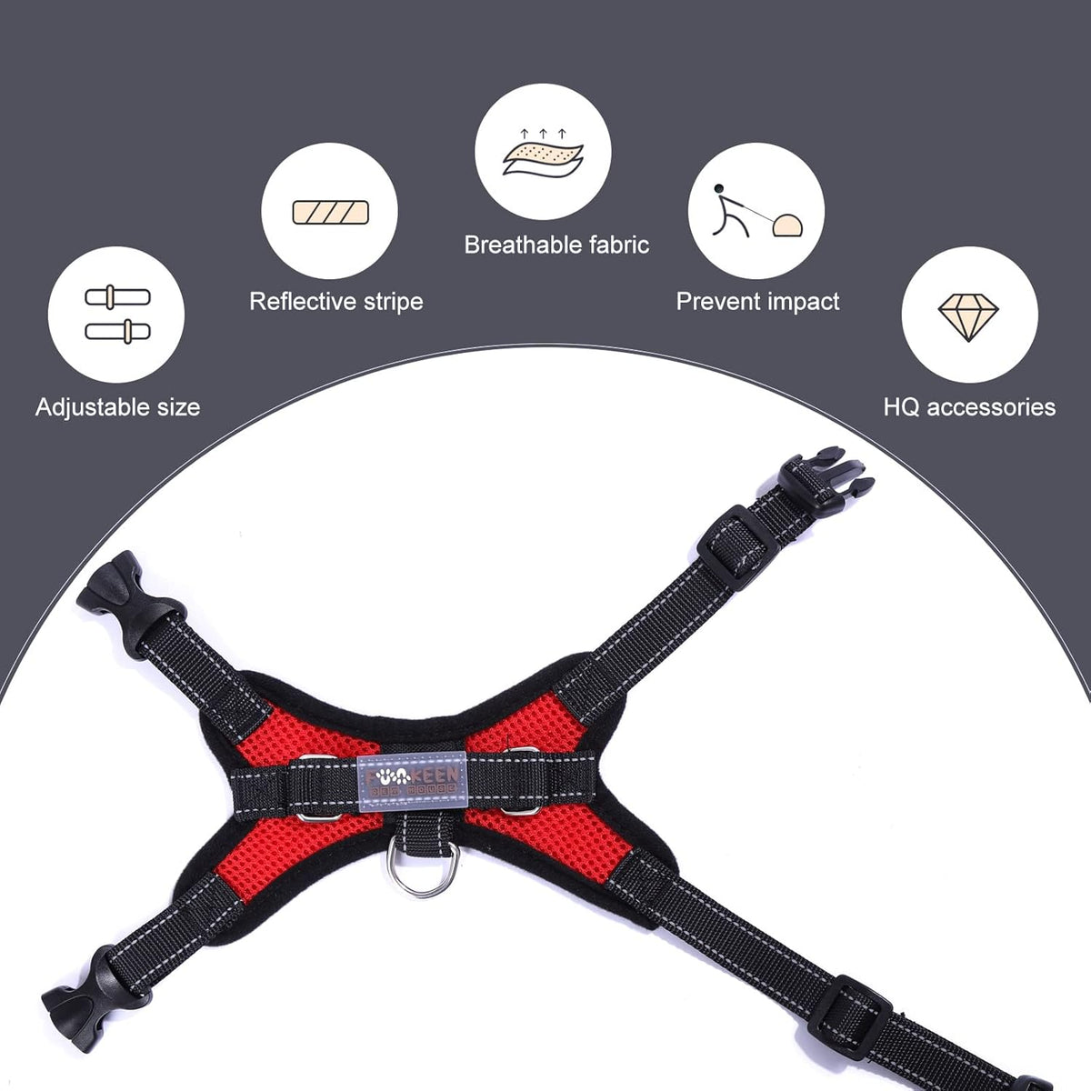 FUNKEEN PET HOUSE Mesh Dog Harness
