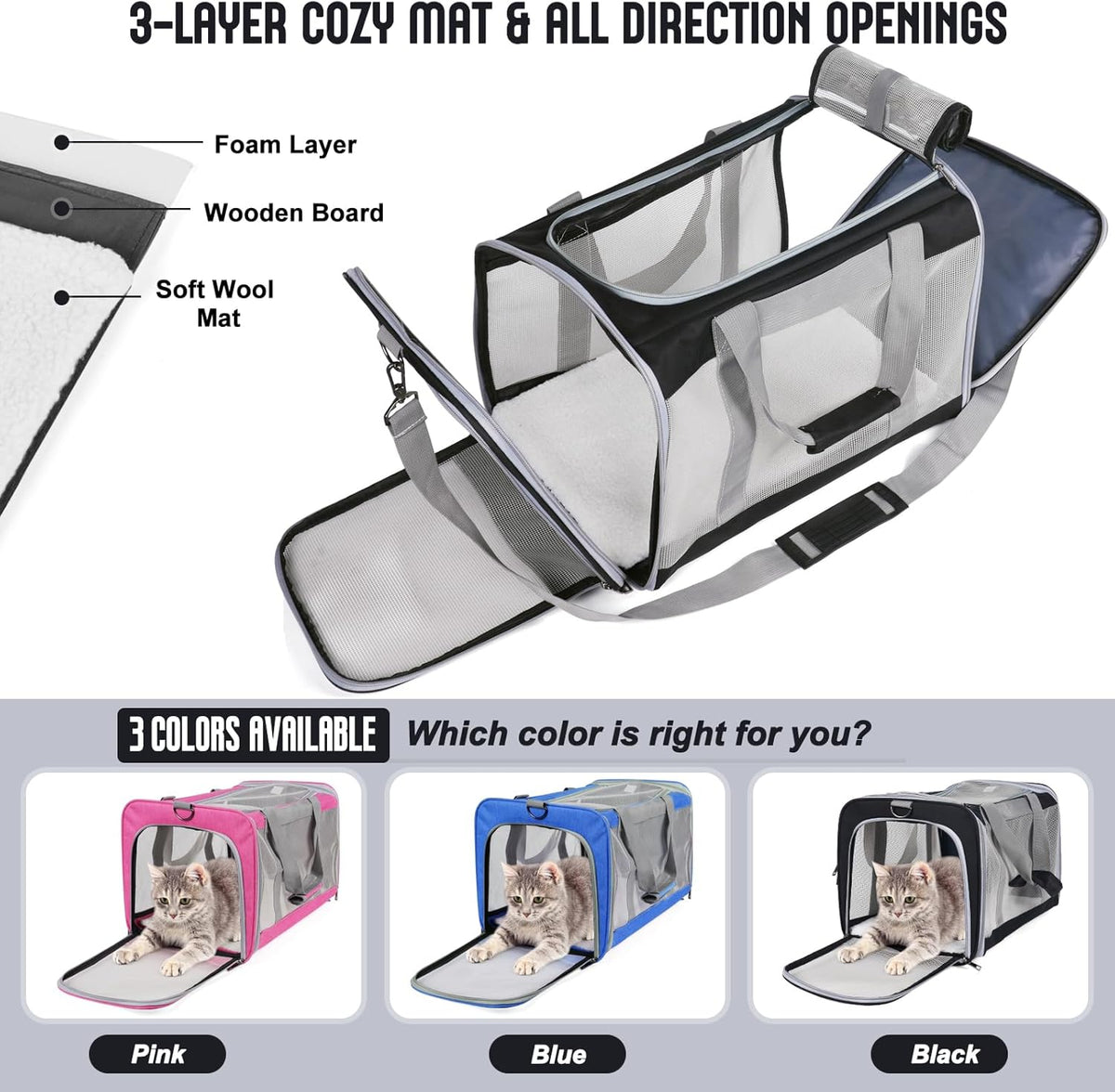 TIYOLAT Soft-Sided Pet Carrier