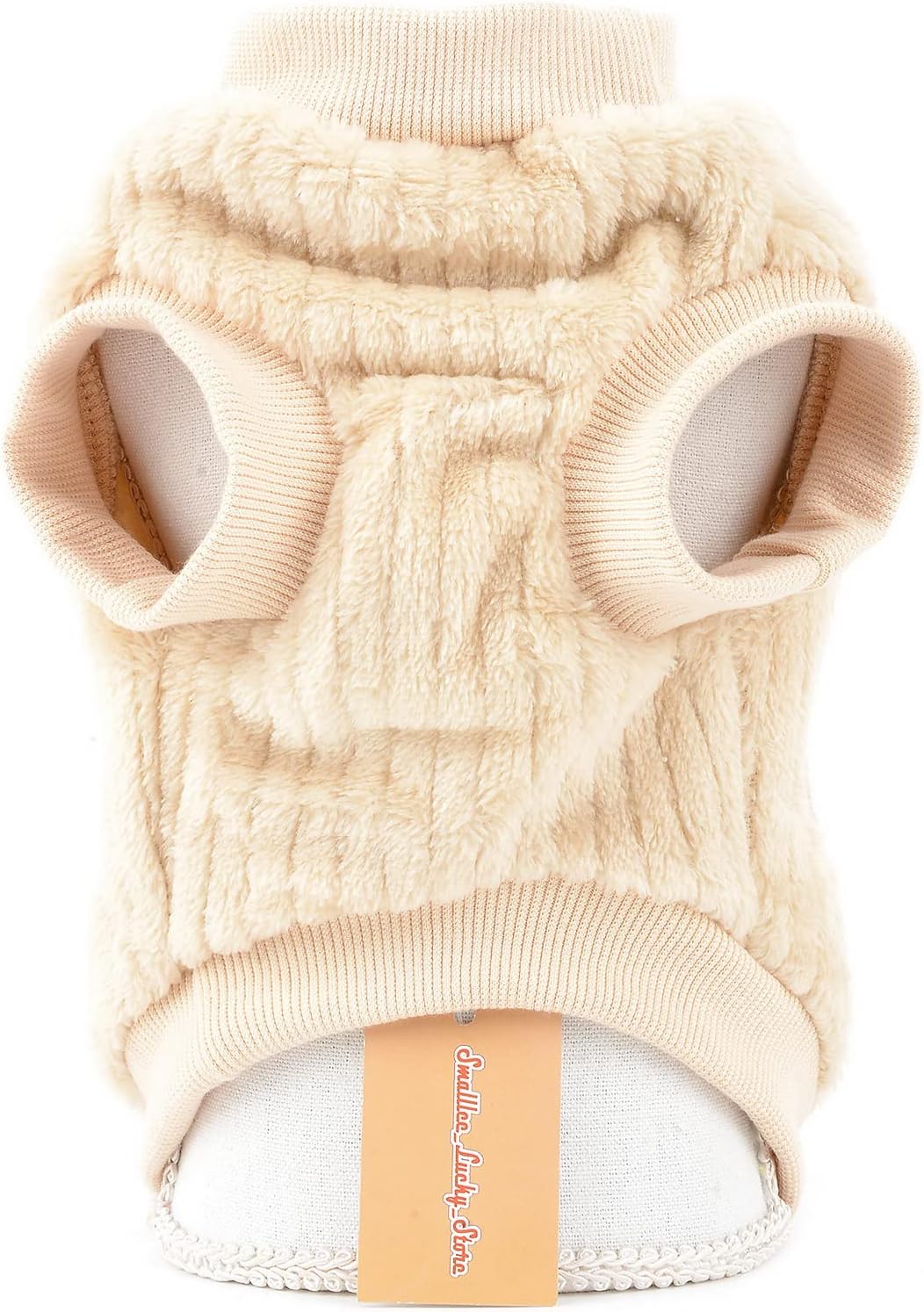 SMALLLEE_LUCKY_STORE Ribbed Fleece Pet Jumper
