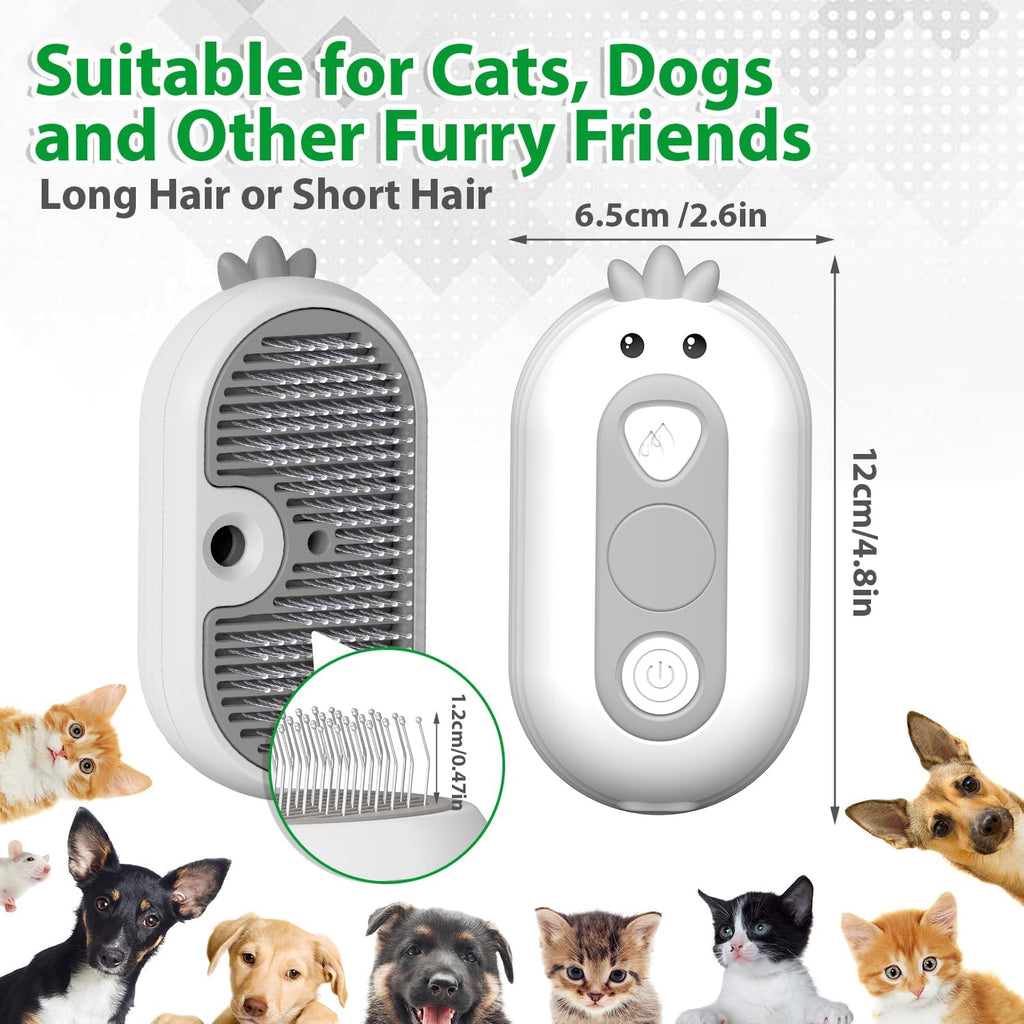 POIIOPY Self-Cleaning Pet Brush with Water Spray