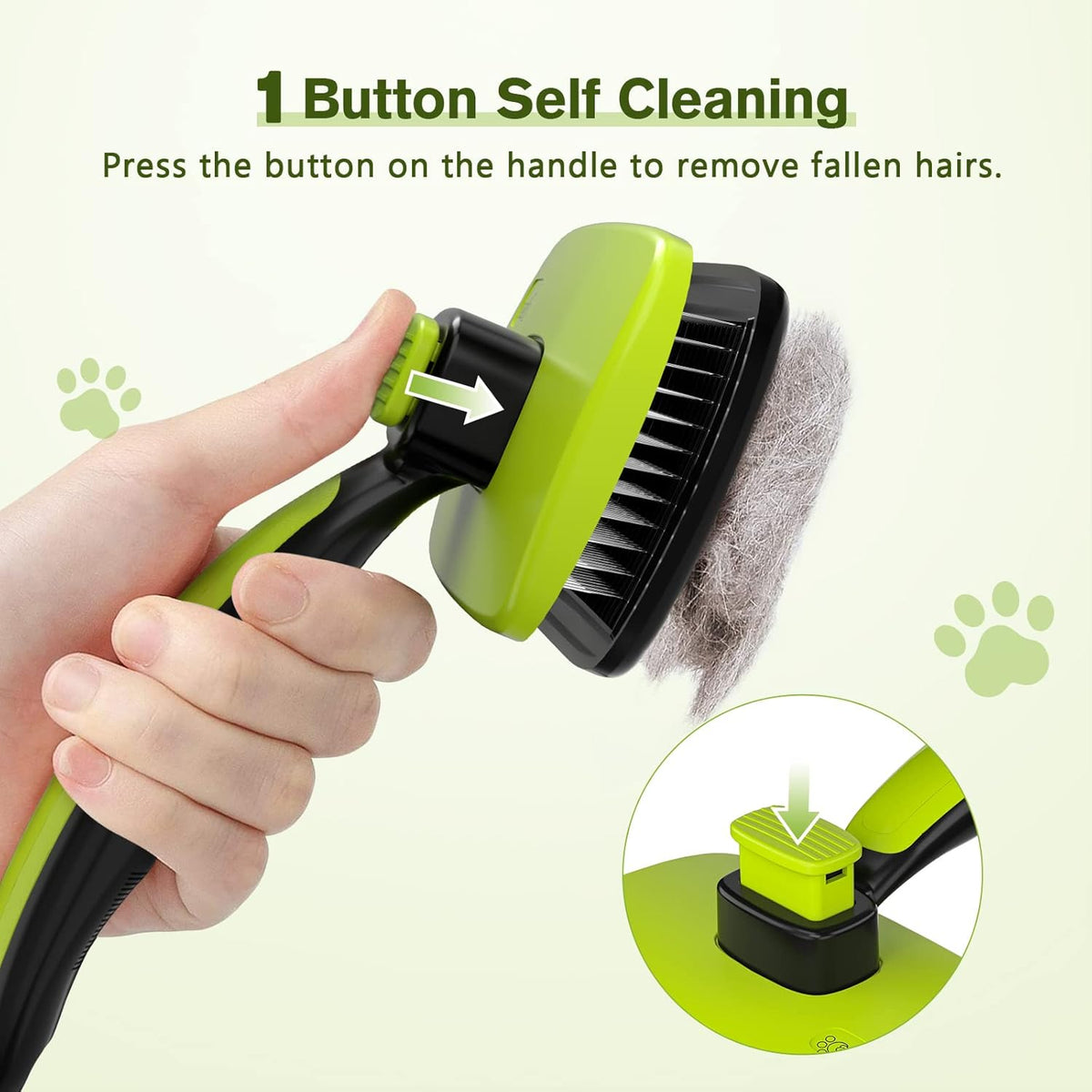 pecute Self-Cleaning Pet Grooming Brush