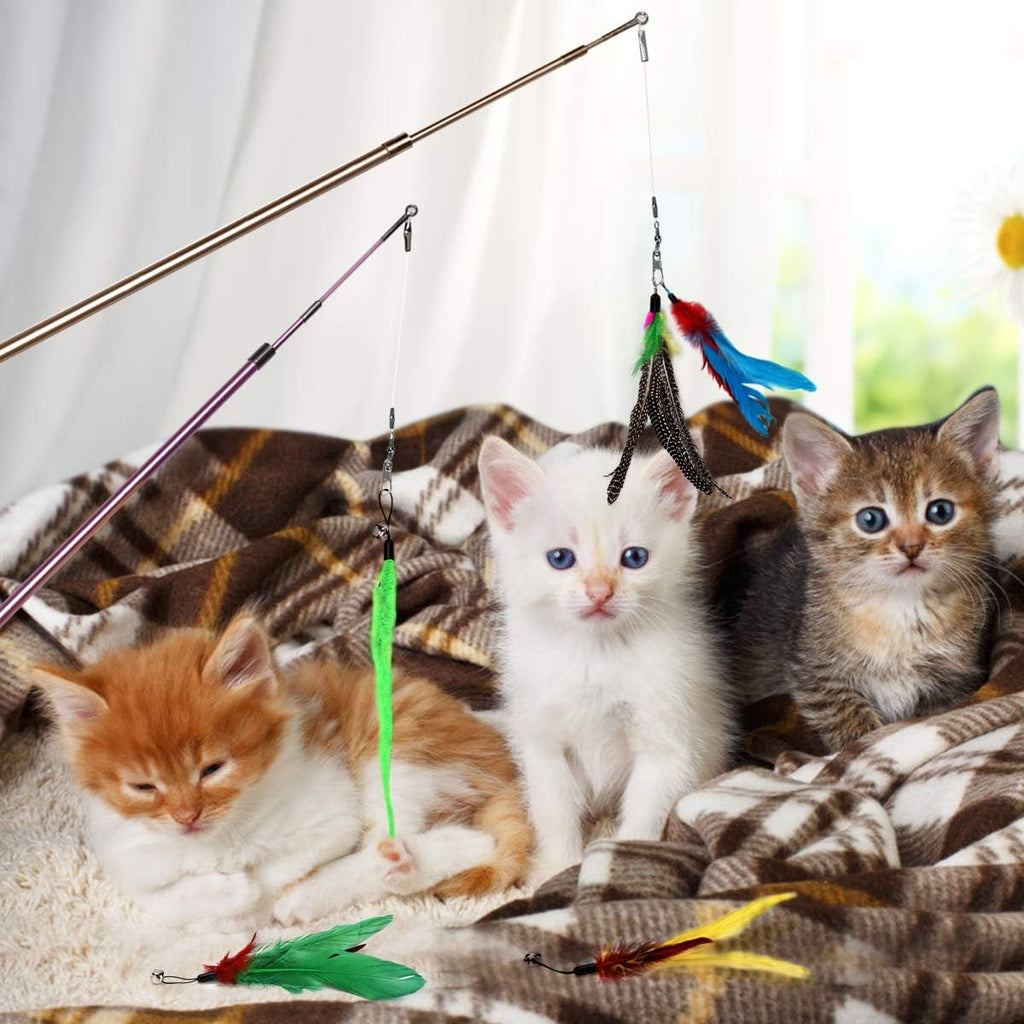 Bojafa Cat Teaser Wand Set, 15 Pieces
