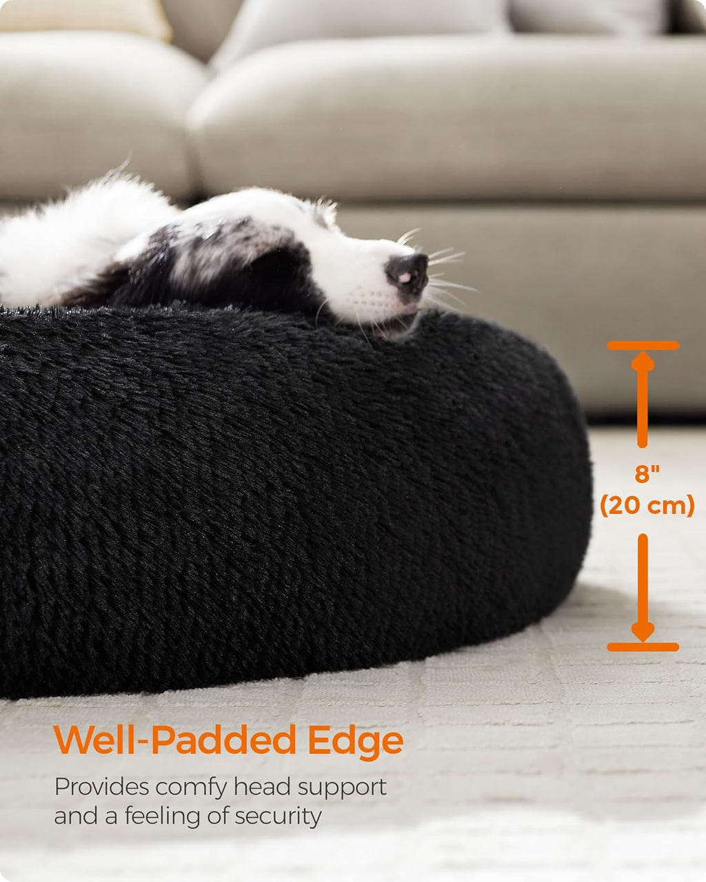 Feandrea Plush Donut Pet Bed