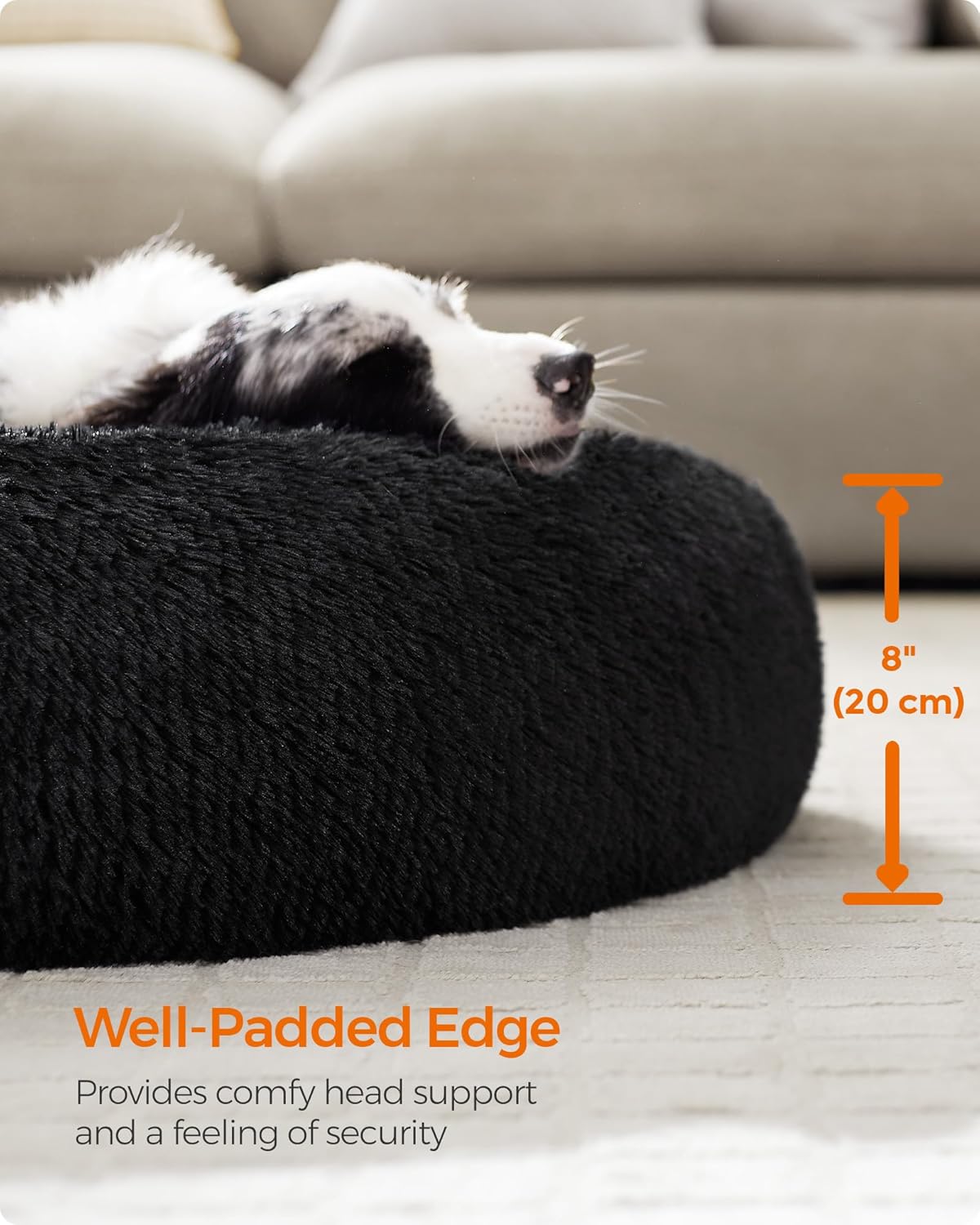 Feandrea Plush Donut Pet Bed