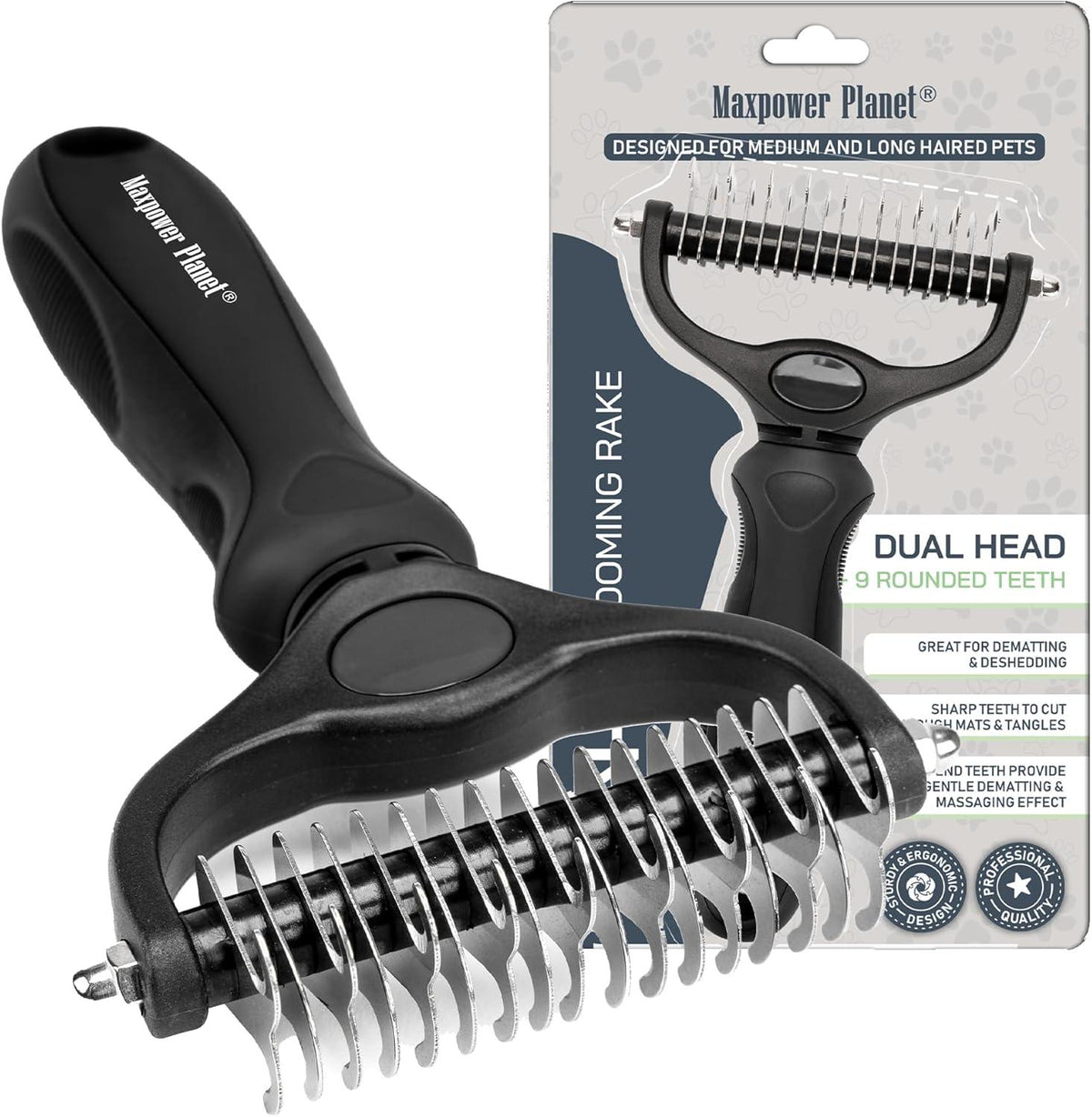 Maxpower Planet Double-Sided Pet Undercoat Rake