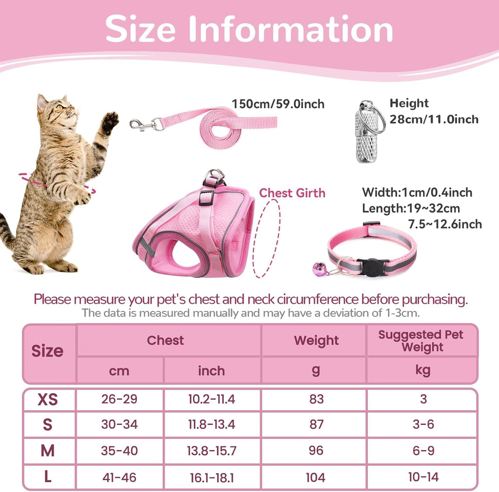 Reflective Mesh Pet Harness and Lead Set
