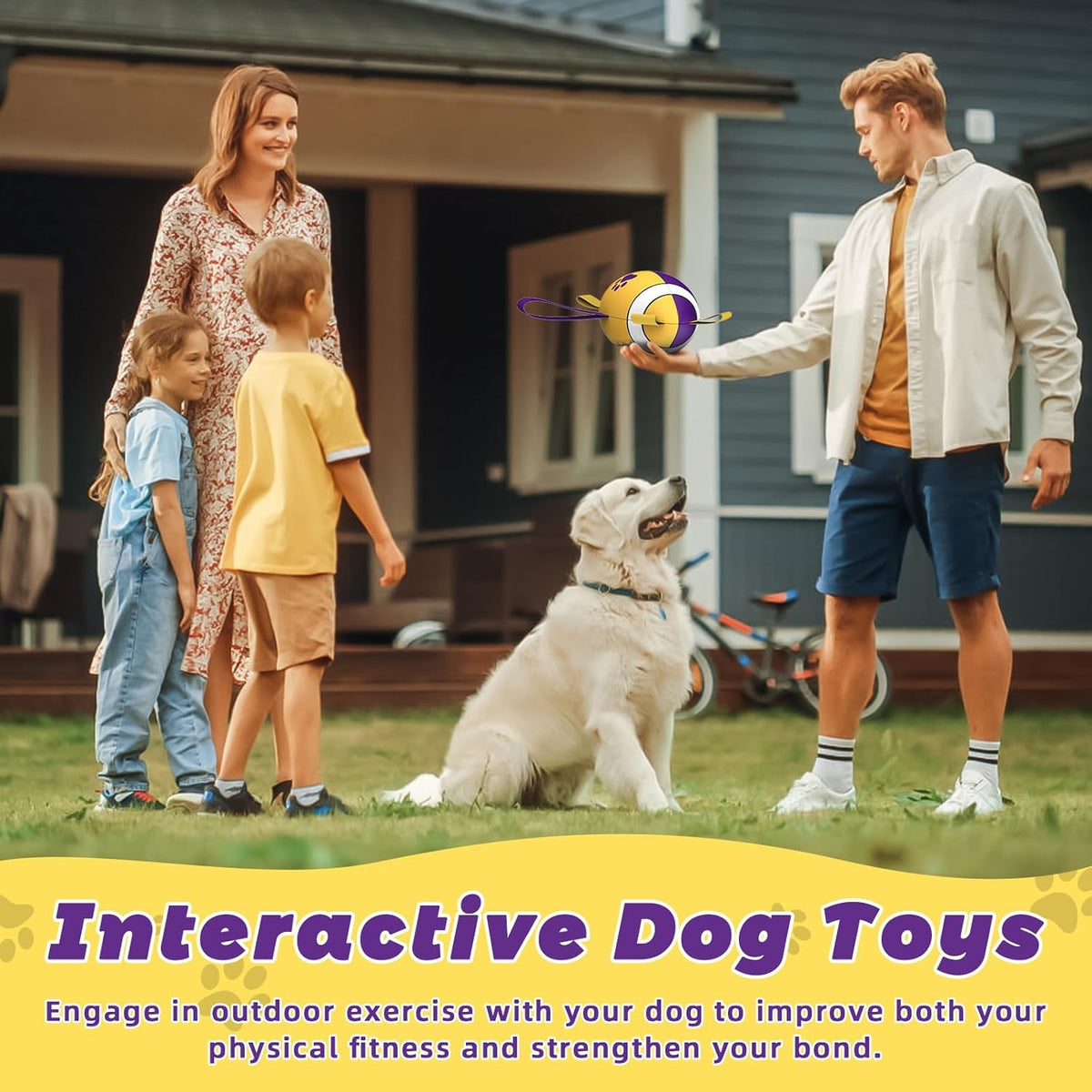 HETOO Dog Football with Grab Tabs