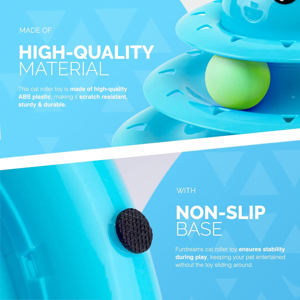 FurDreams Three-Tier Cat Ball Track Toy