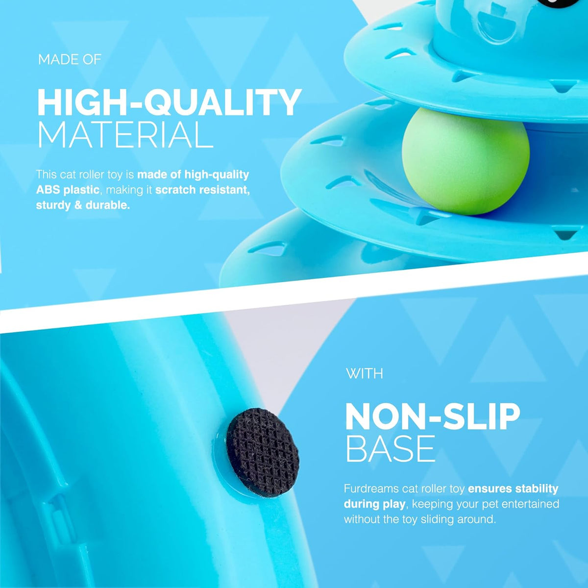 FurDreams Three-Tier Cat Ball Track Toy