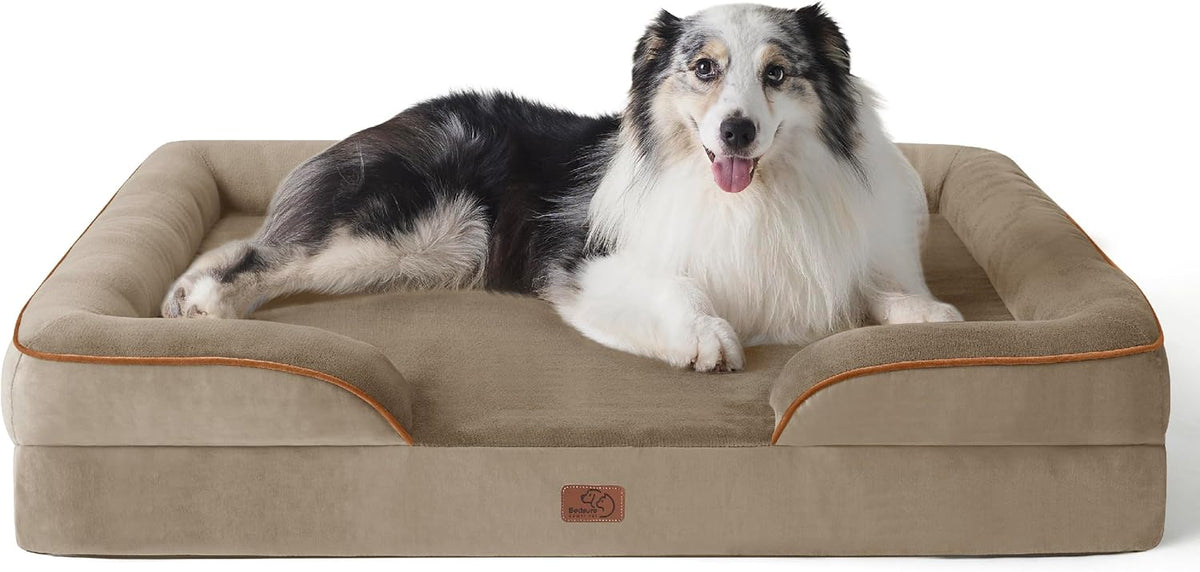 Bedsure Foam Dog Sofa Bed with Removable Cover