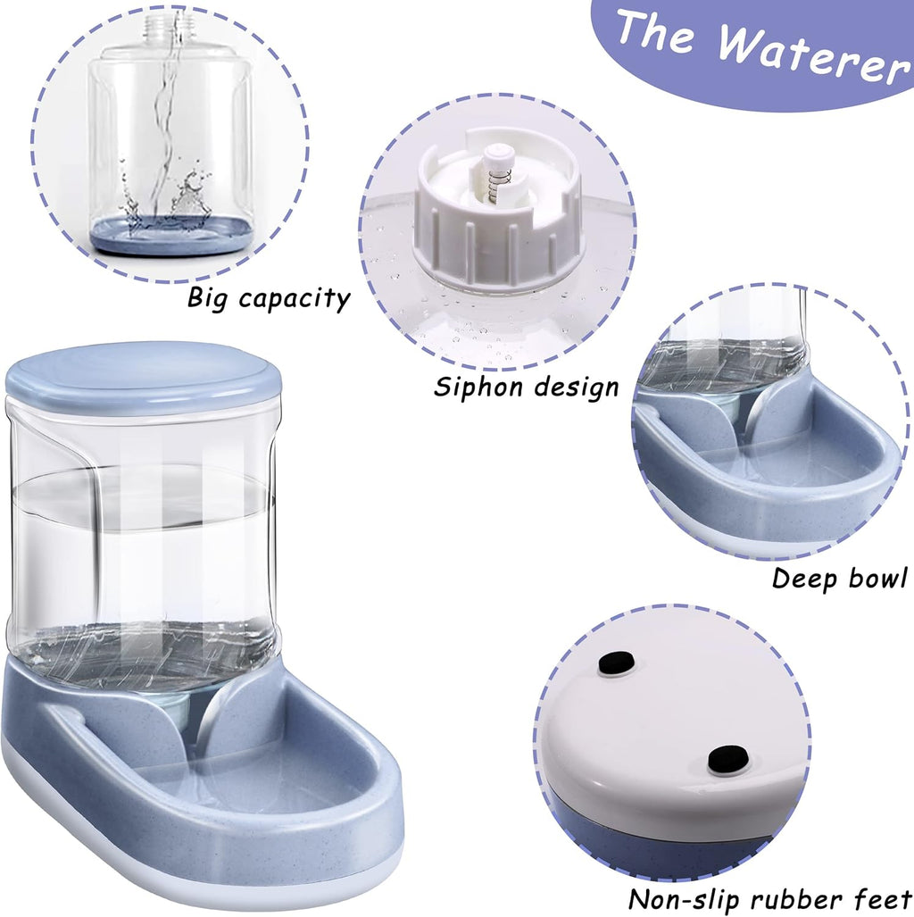 Lucky-M Gravity Pet Feeder and Waterer Set