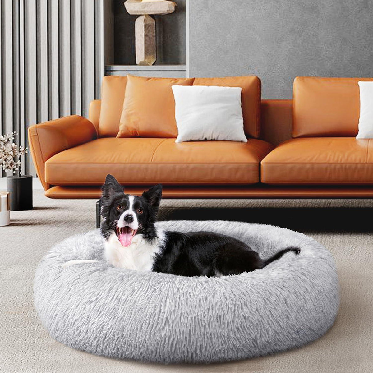 YOJOGEE Faux-Fur Donut Pet Bed