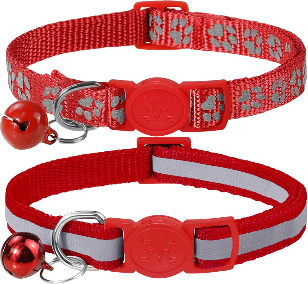 Taglory Reflective Cat Collars with Bells, Pack of 2
