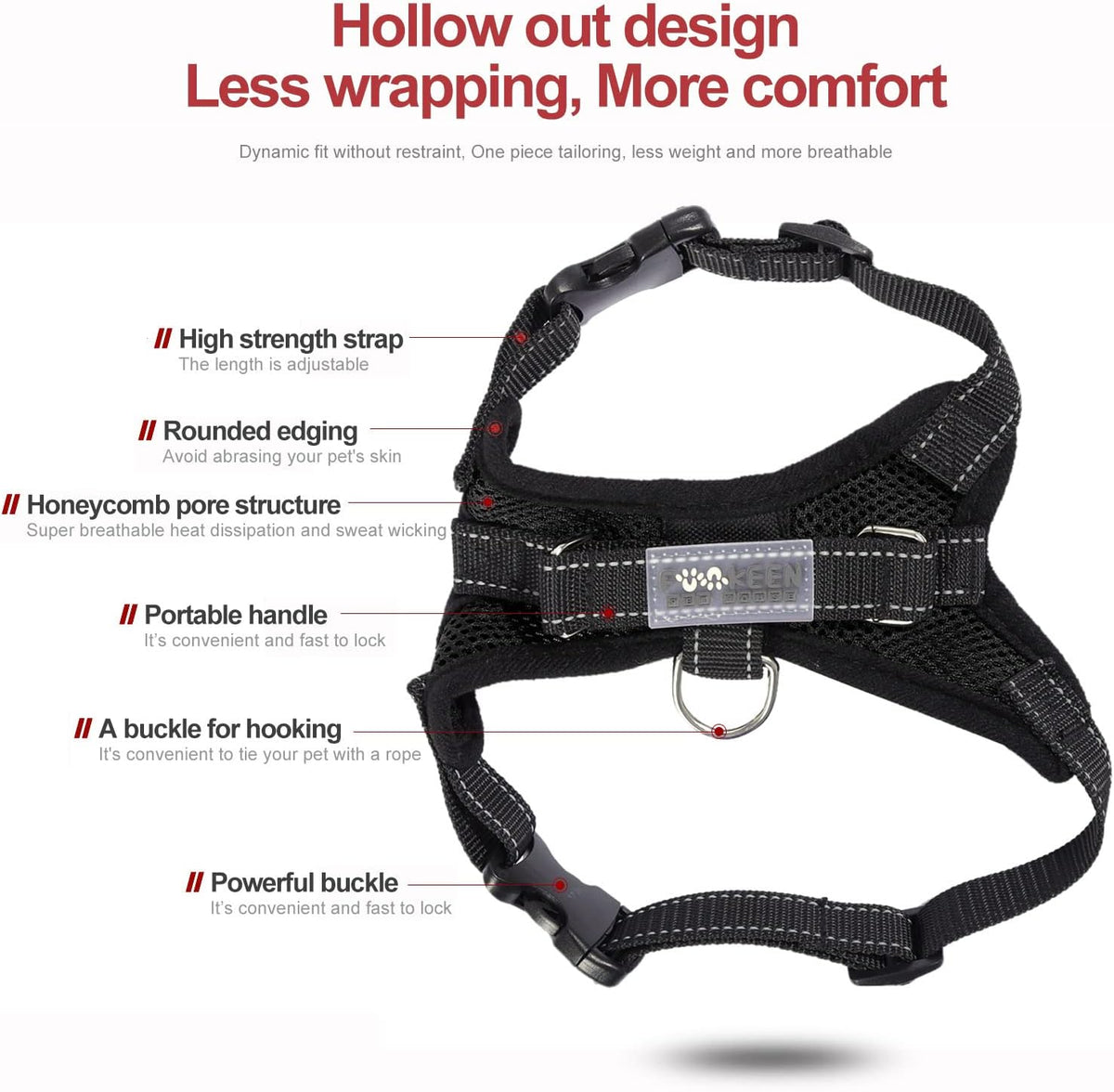 FUNKEEN PET HOUSE Mesh Dog Harness