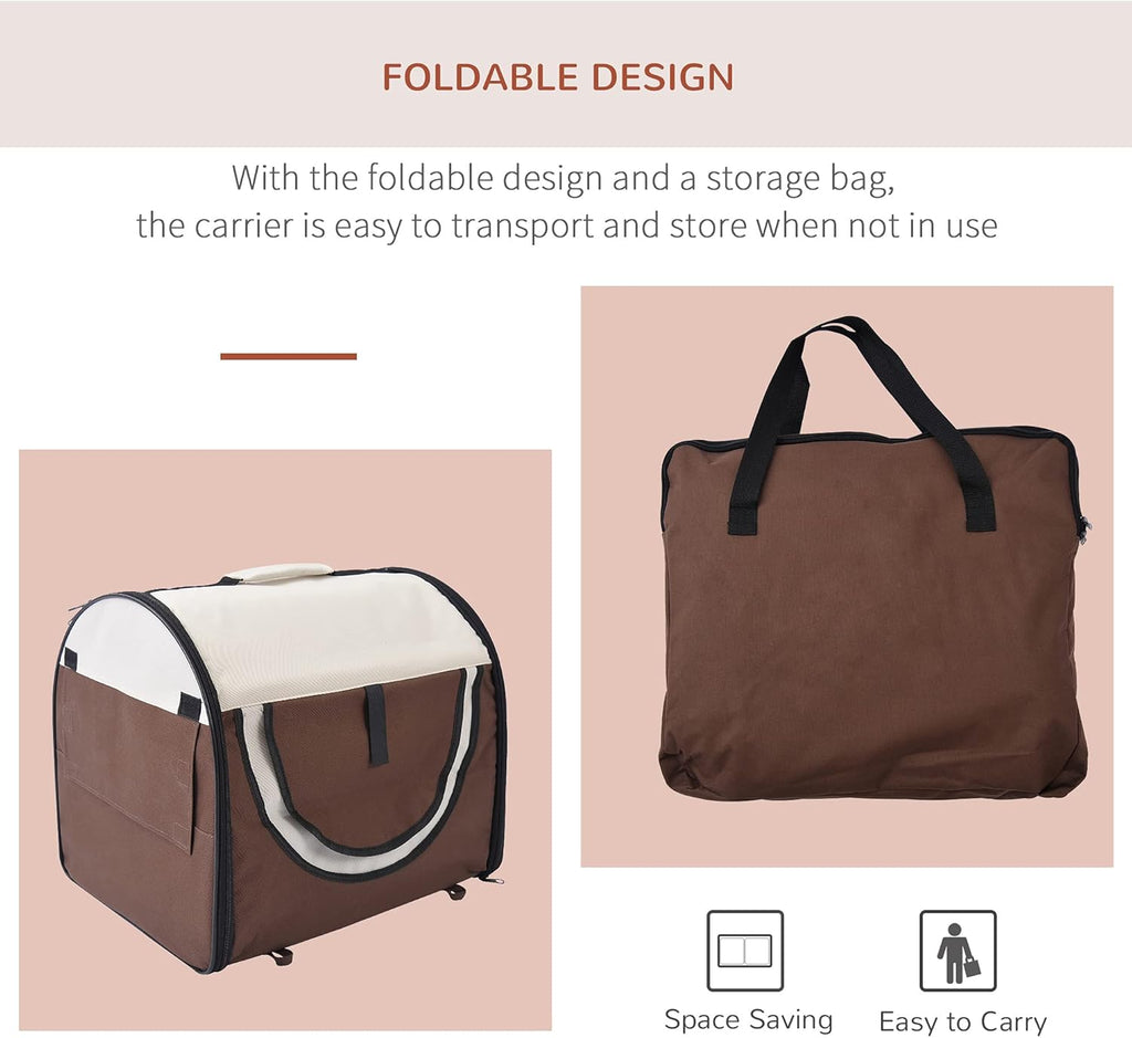 PawHut Folding Fabric Pet Crate with Carry Bag