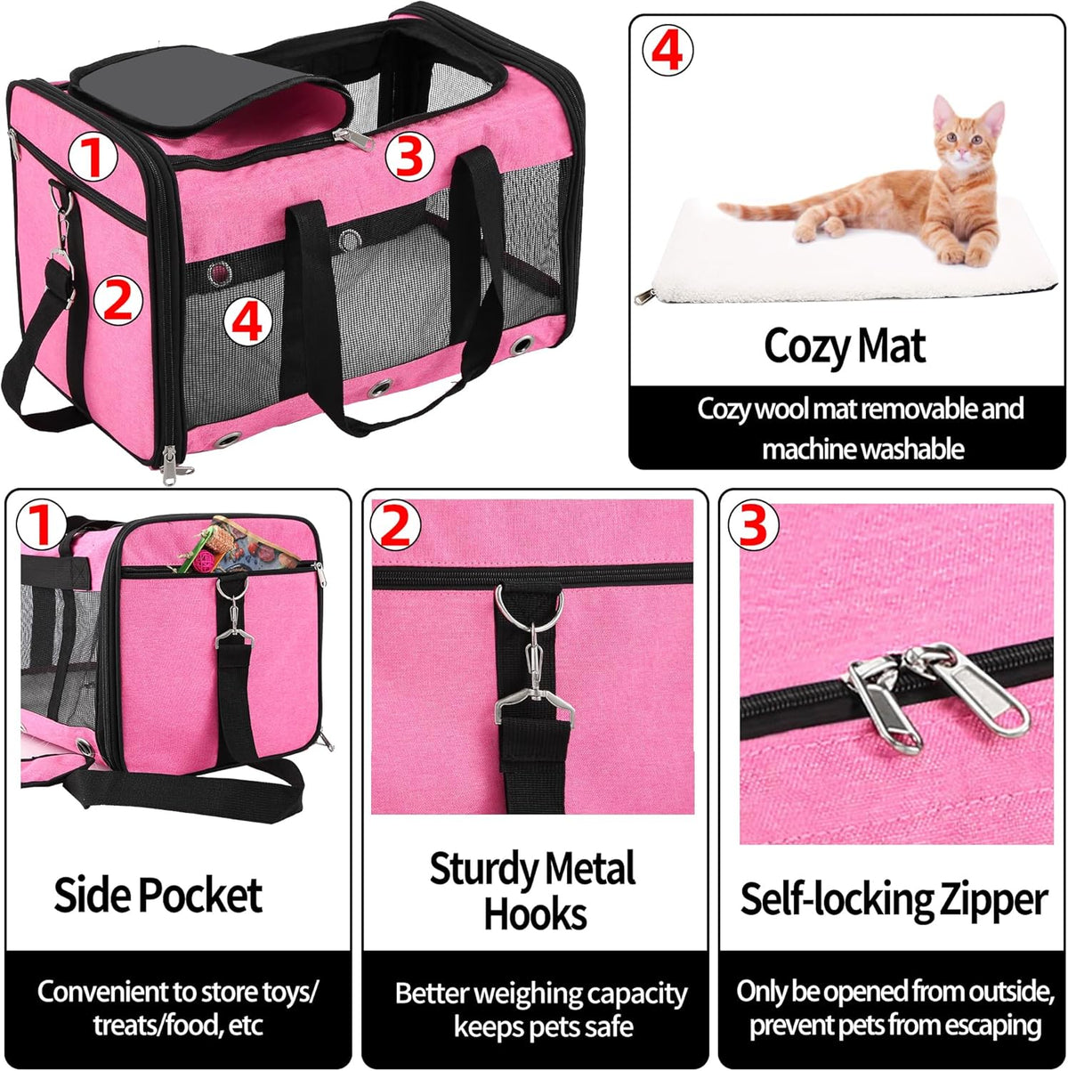Dycietx Foldable Soft-Sided Pet Carrier