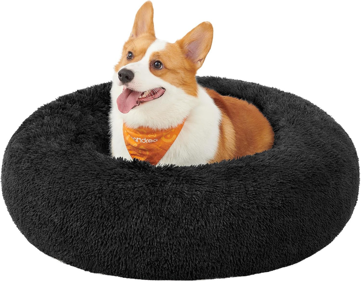 Feandrea Plush Donut Bed for Dogs and Cats