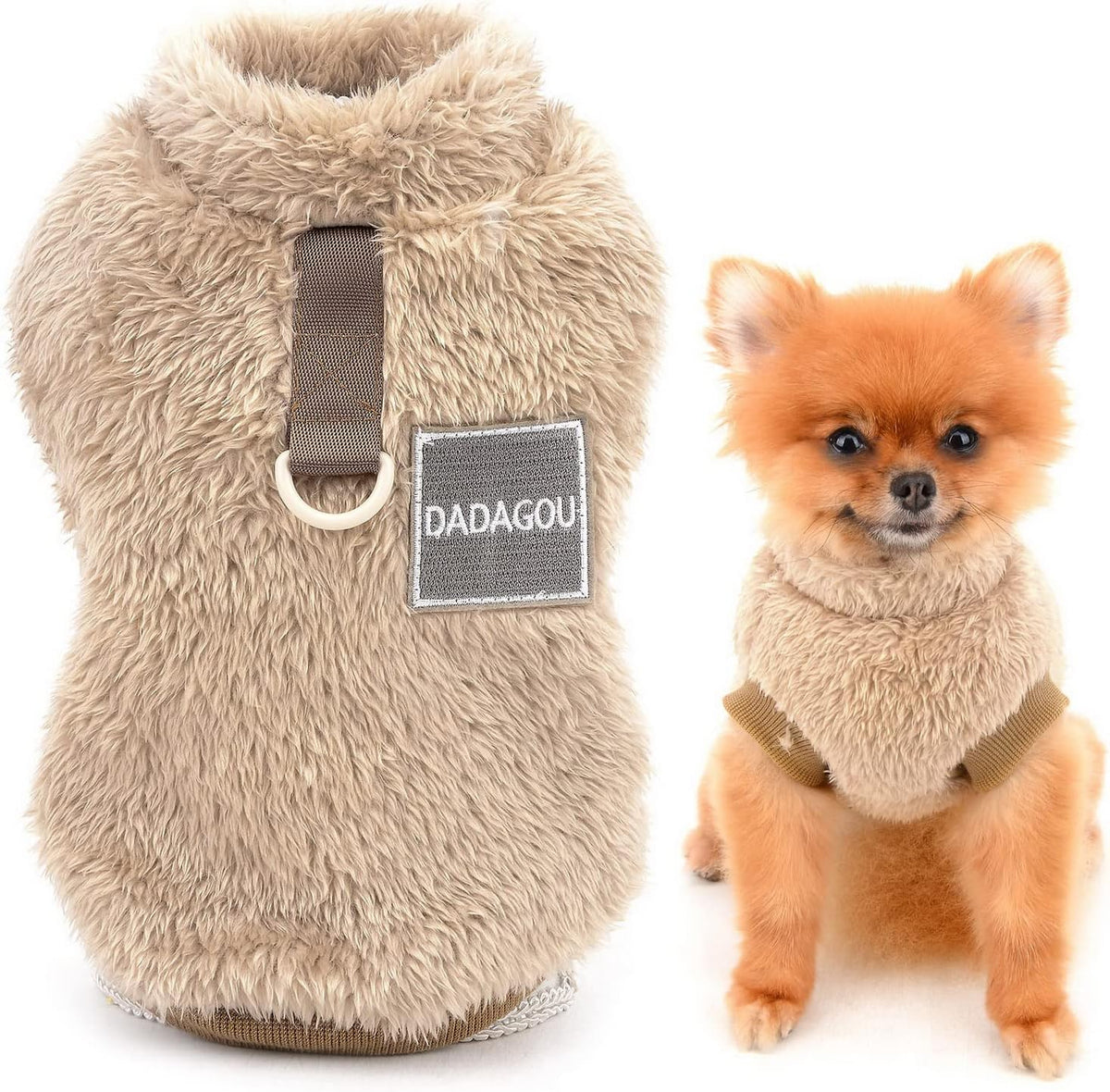 SMALLLEE_LUCKY_STORE Turtleneck Sherpa Pet Jumper