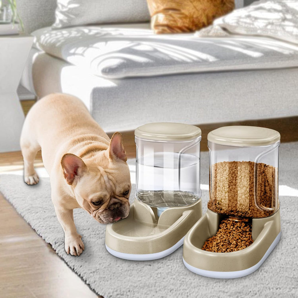 Lucky-M Gravity Pet Feeder and Waterer Set