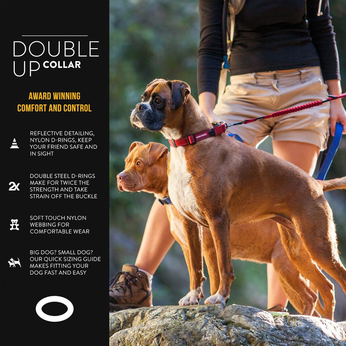 EzyDog Double Up Adjustable Dog Collar