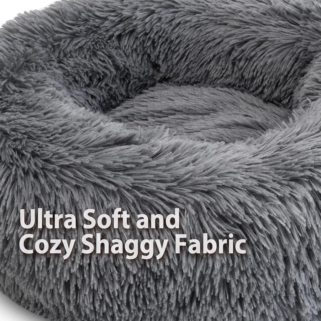 Enjamoy Round Plush Donut Pet Bed