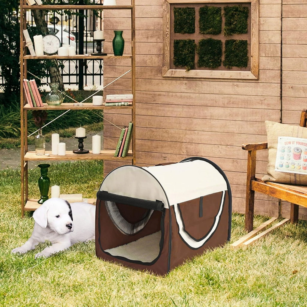 PawHut Folding Fabric Pet Crate with Carry Bag