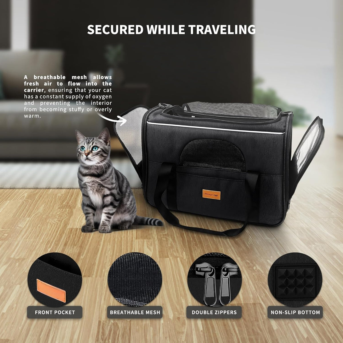 SOKANA Foldable Pet Carrier with Shoulder Strap