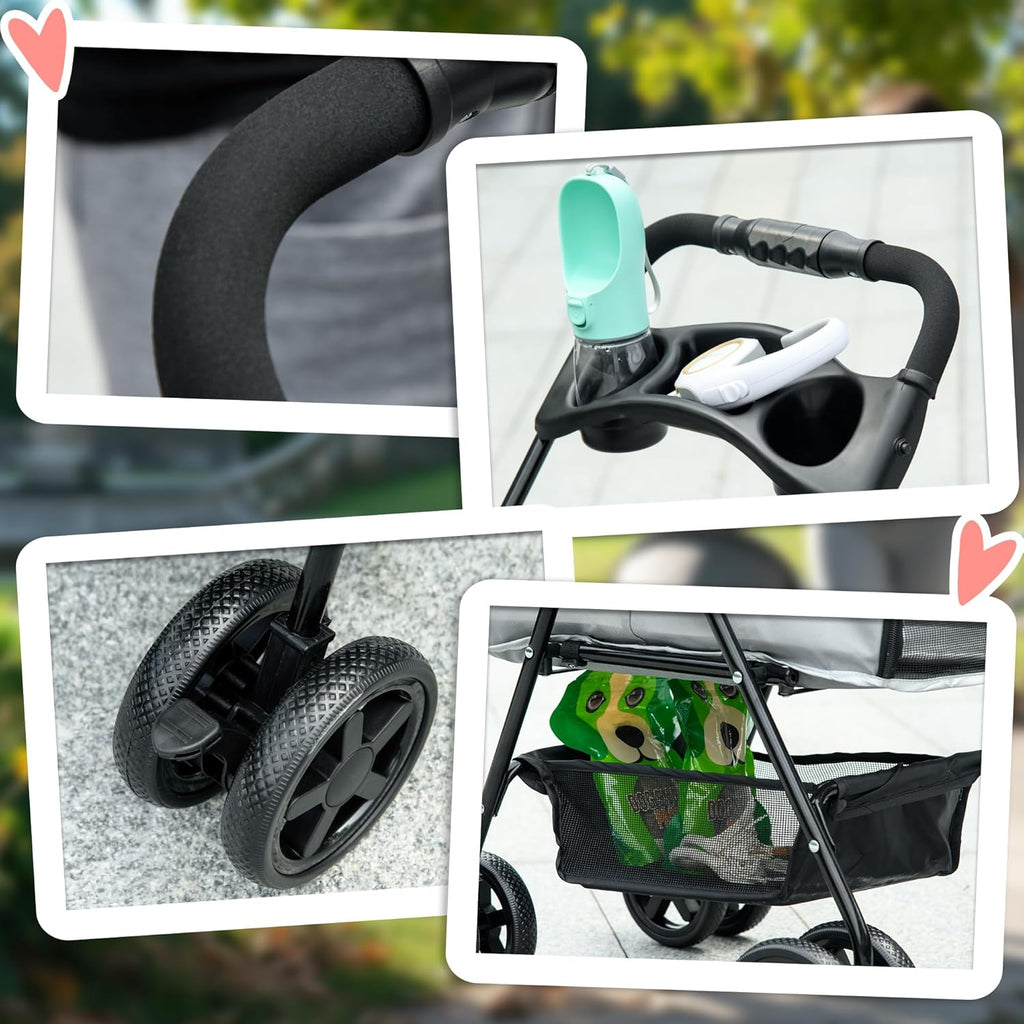 PawHut Foldable Pet Stroller
