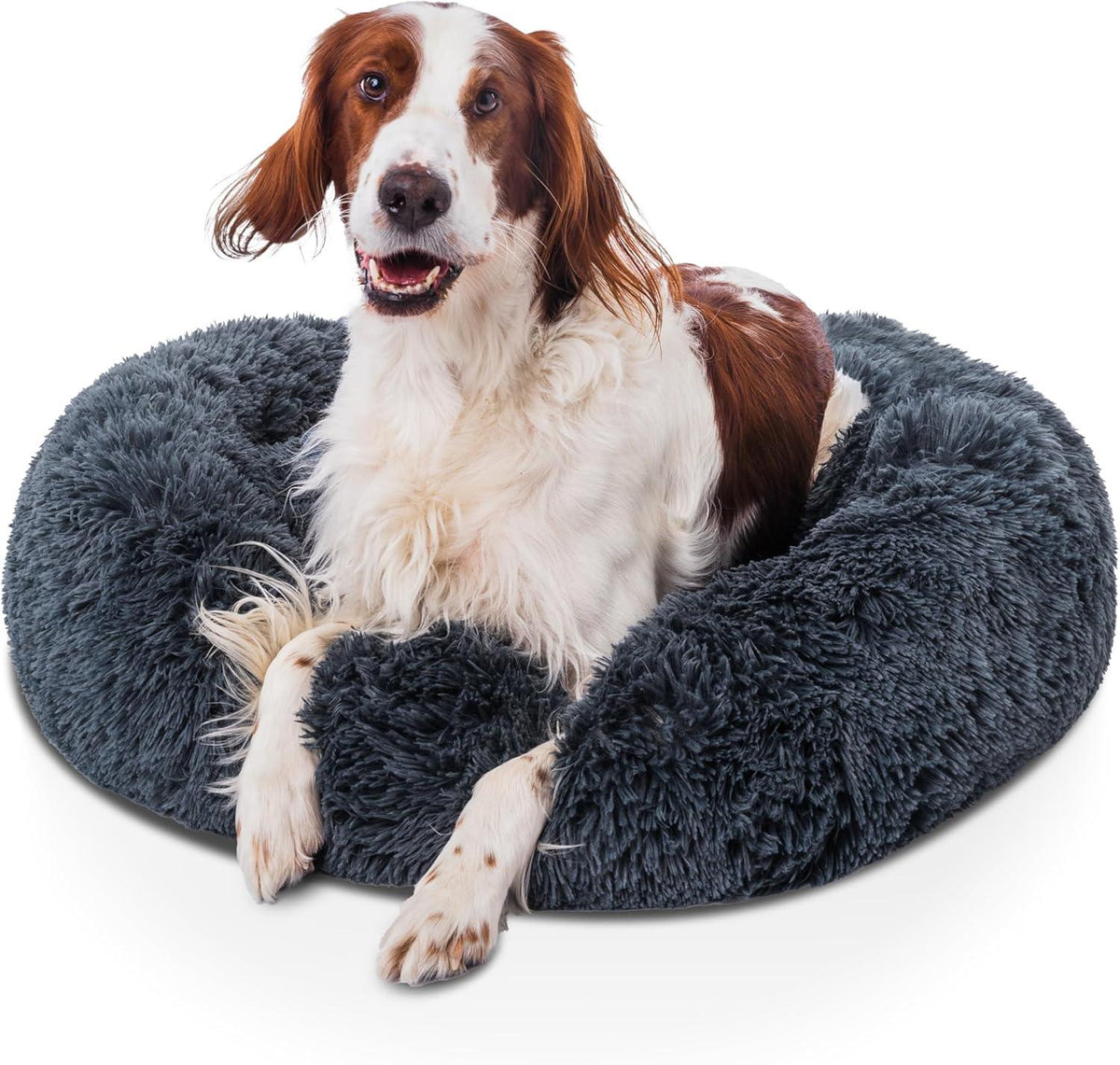 Woof & Whiskers Faux-Fur Donut Pet Bed