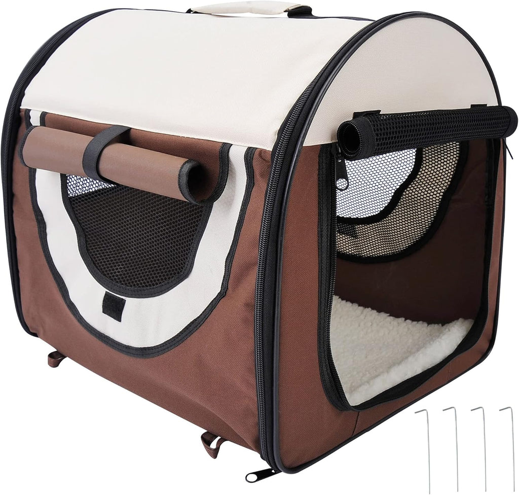 PawHut Folding Fabric Pet Crate with Carry Bag