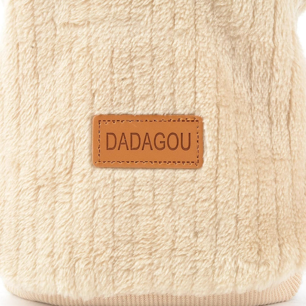 SMALLLEE_LUCKY_STORE Ribbed Fleece Pet Jumper