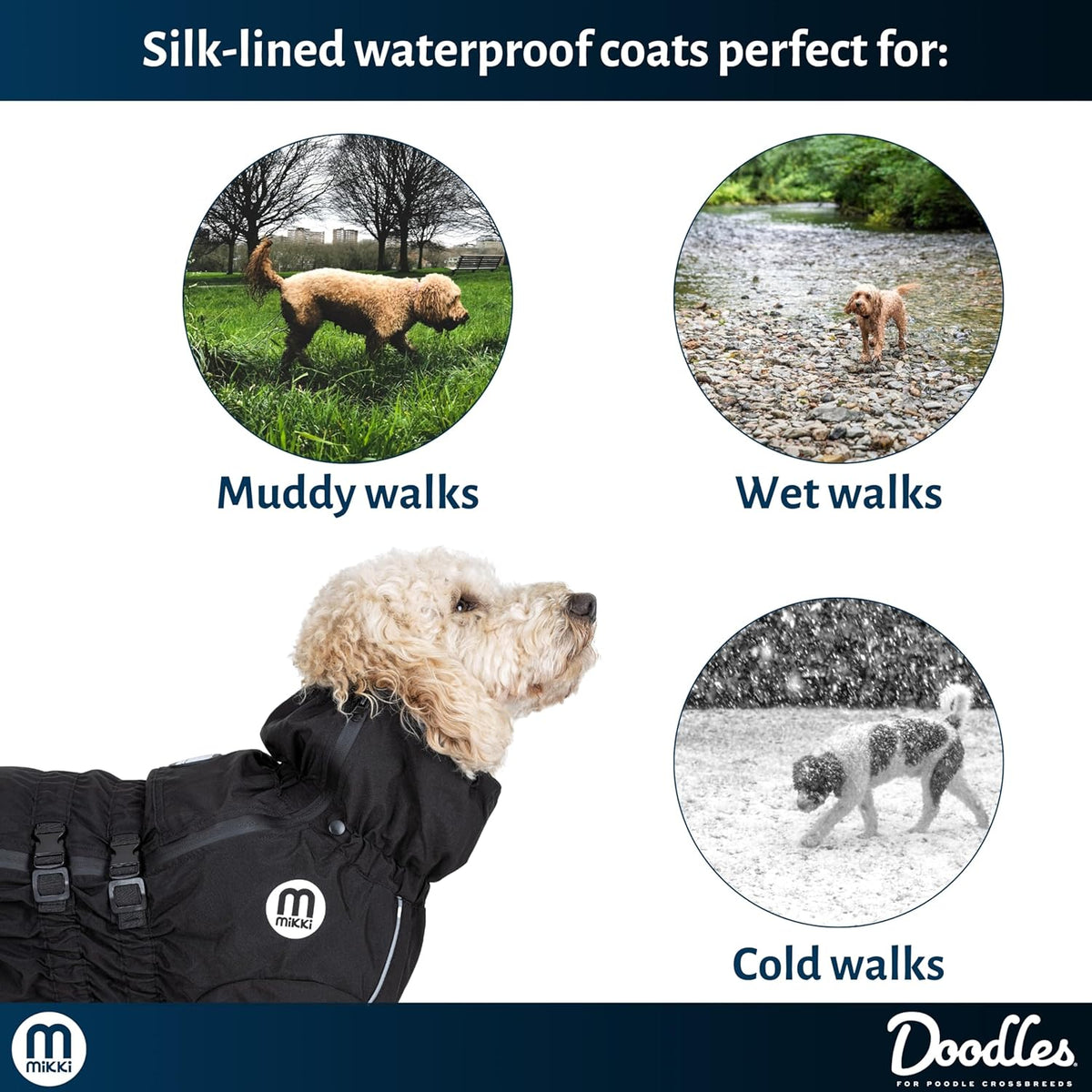 Mikki Doodles Four-Legged Dog Raincoat