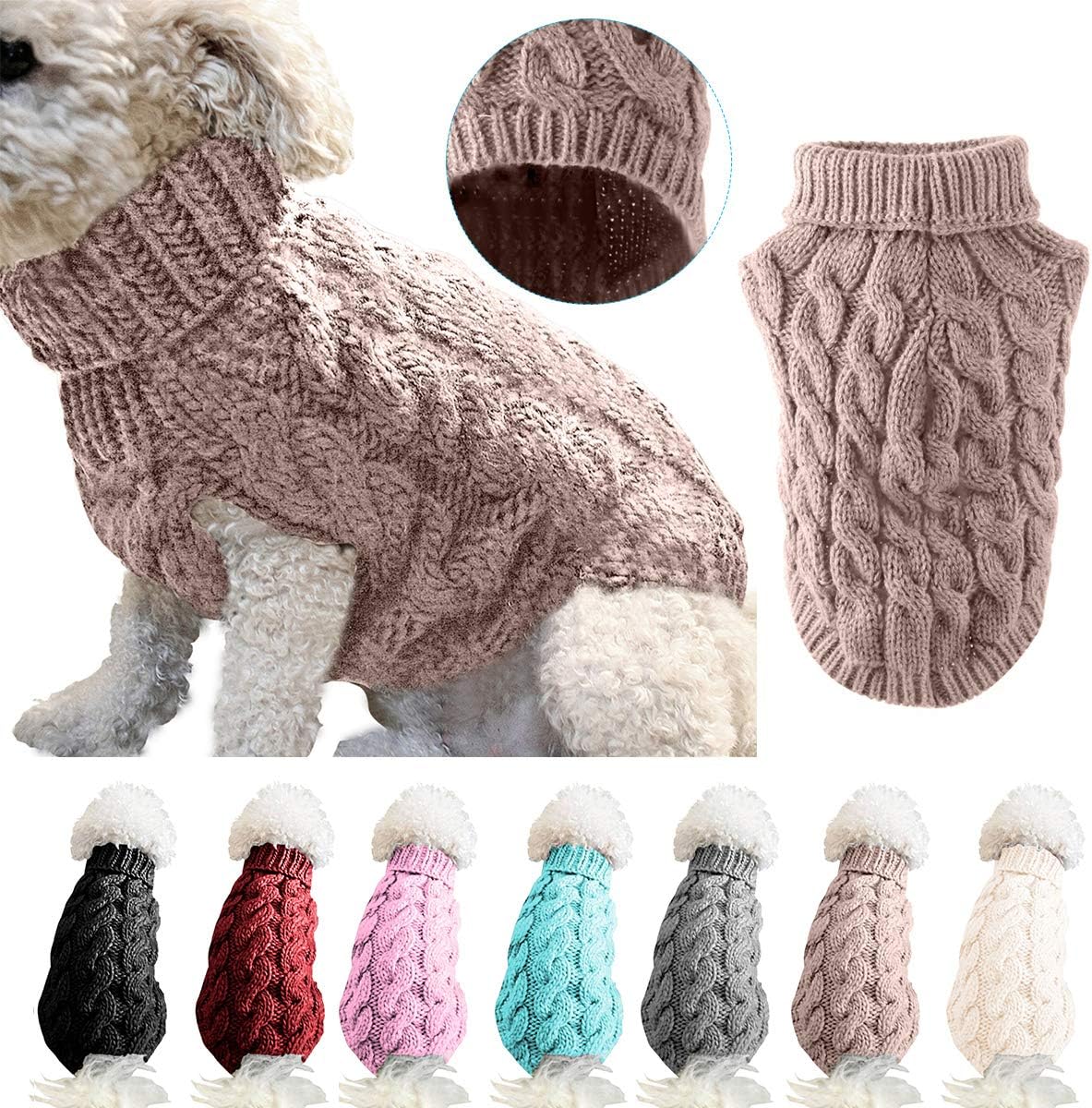 Knitted Turtleneck Jumper for Dogs and Cats