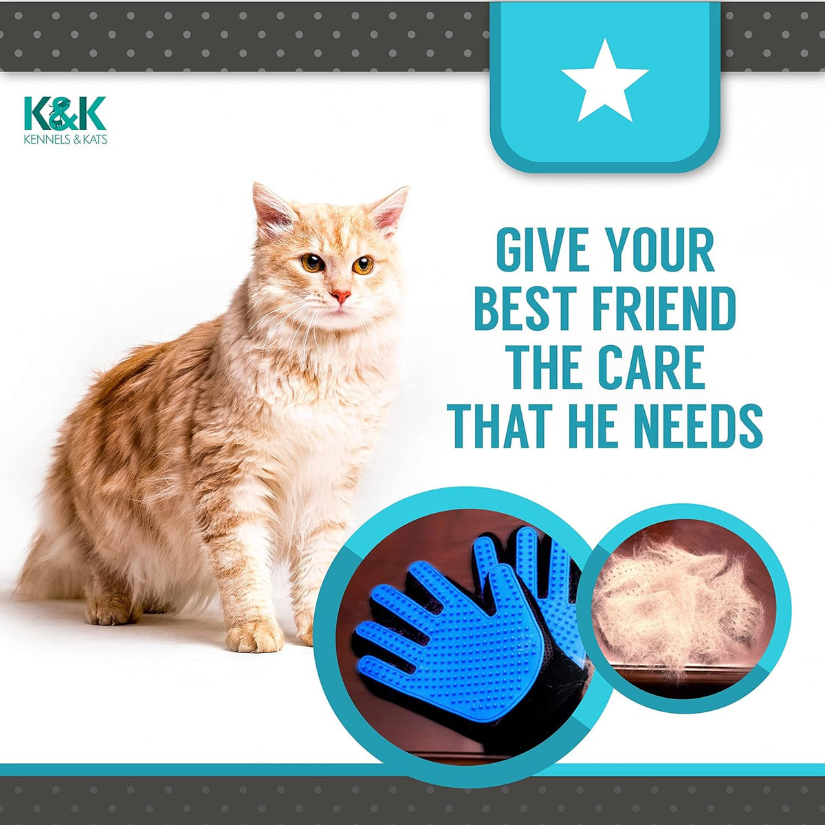 KENNELS & KATS Pet Grooming Glove