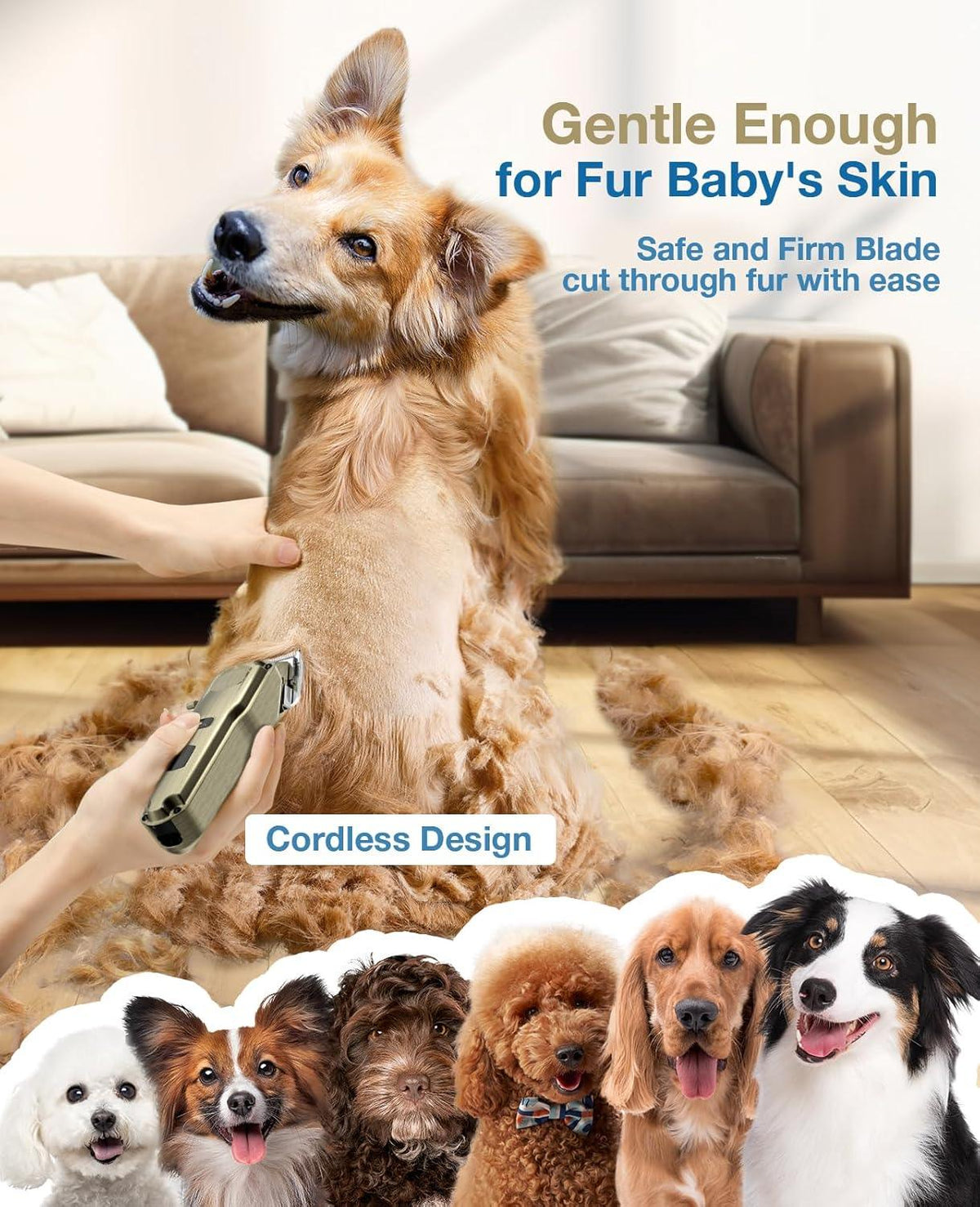 oneisall Cordless Dog Grooming Clippers