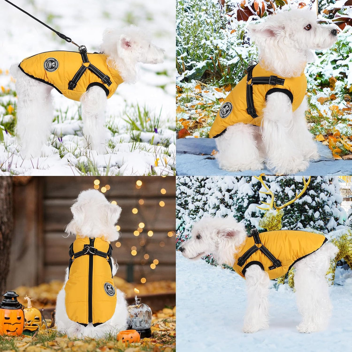 Poseca Dog Coat with Harness Attachment