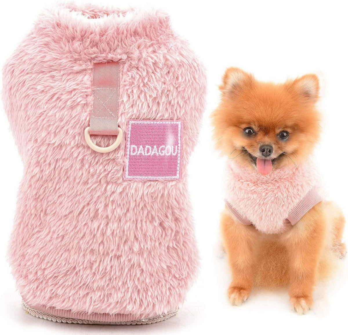 SMALLLEE_LUCKY_STORE Turtleneck Sherpa Pet Jumper