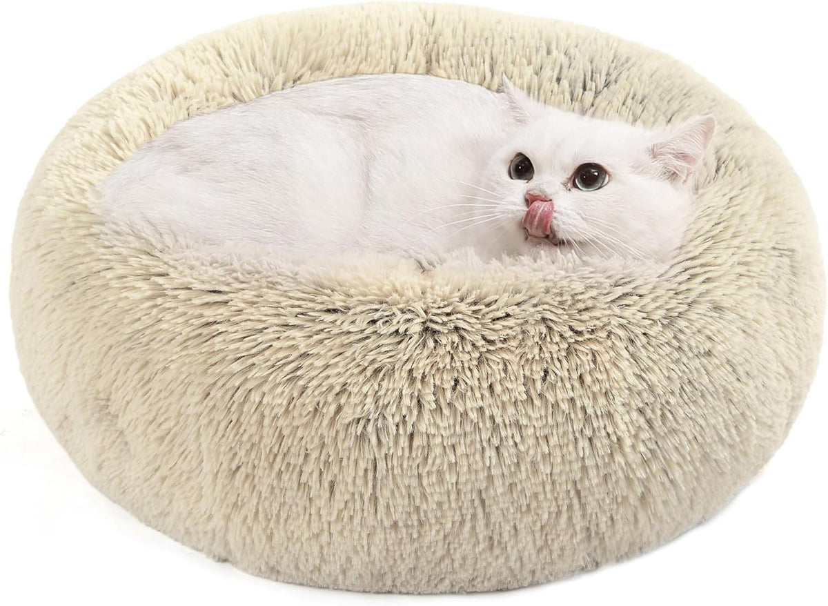Feandrea Plush Donut Pet Bed