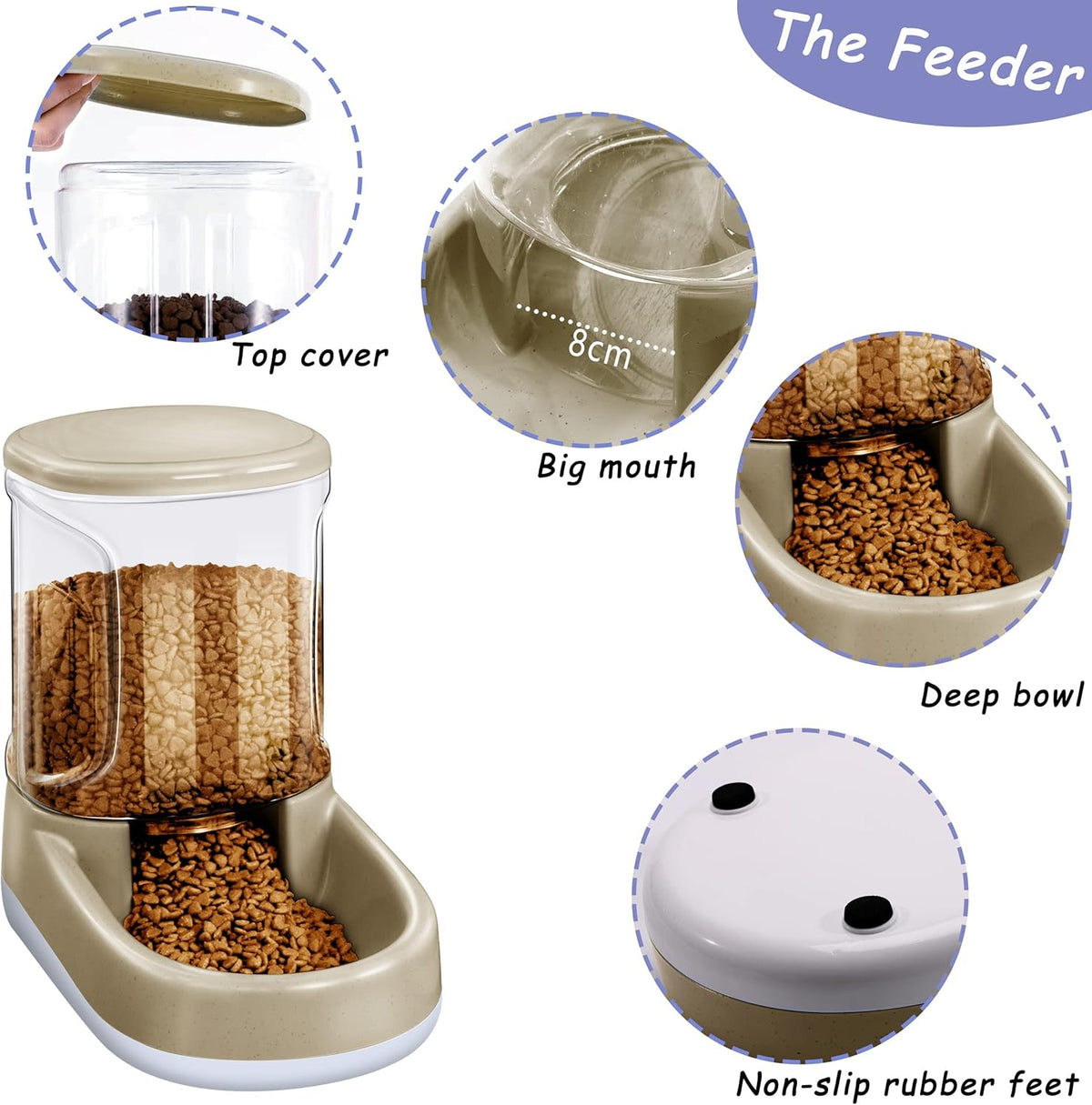 Lucky-M Gravity Pet Feeder and Waterer Set