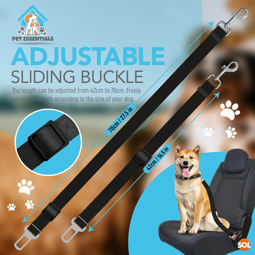 SOL Dog Car Seat-Belt Tethers, Pack of 2