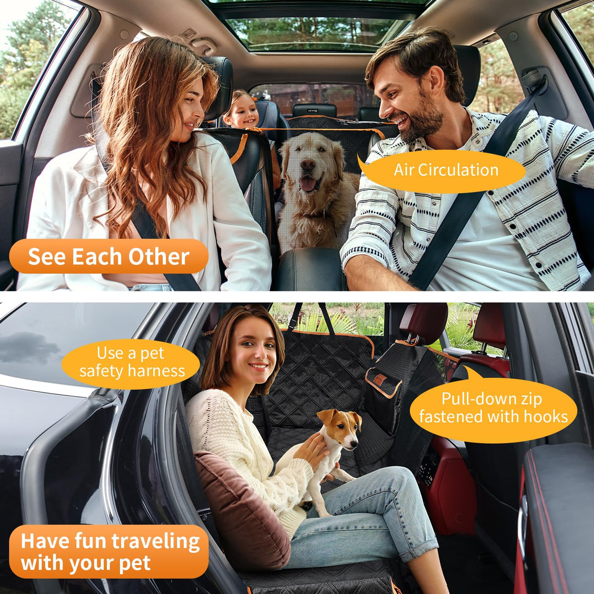 KYG Dog Car Hammock and Seat Cover