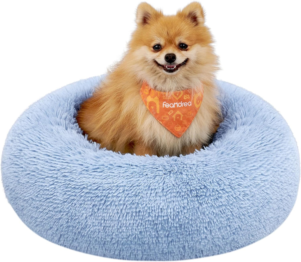 Feandrea Plush Donut Bed for Dogs and Cats