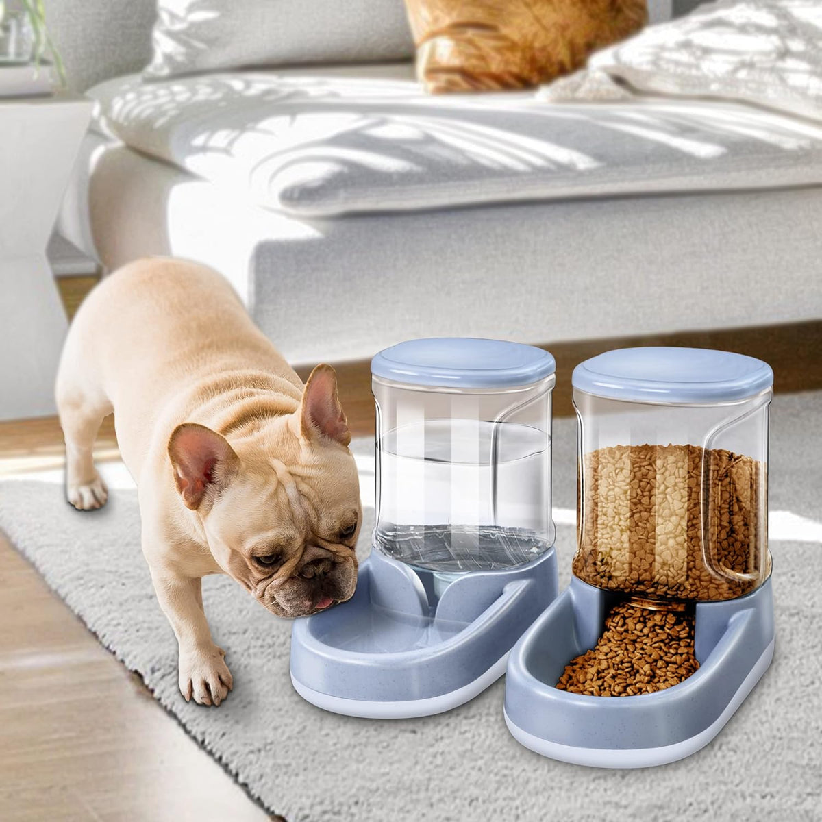 Lucky-M Gravity Pet Feeder and Waterer Set