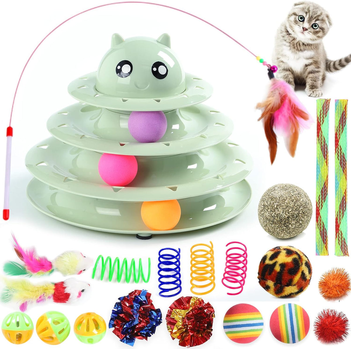Suhaco Cat Toy Set, 21 Pieces