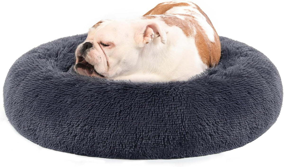 Feandrea Plush Donut Pet Bed with Centre Cushion
