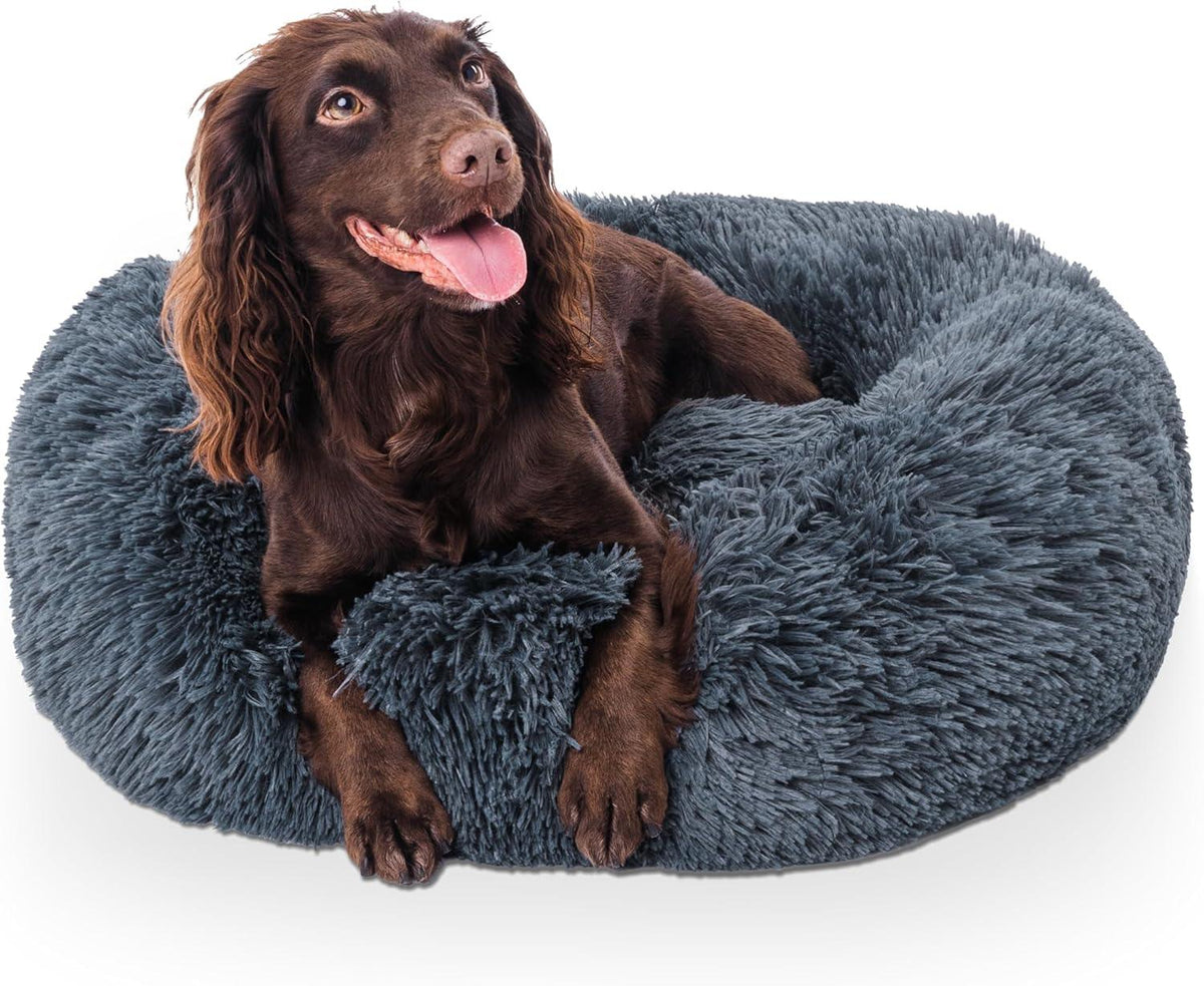 Woof & Whiskers Faux-Fur Donut Pet Bed