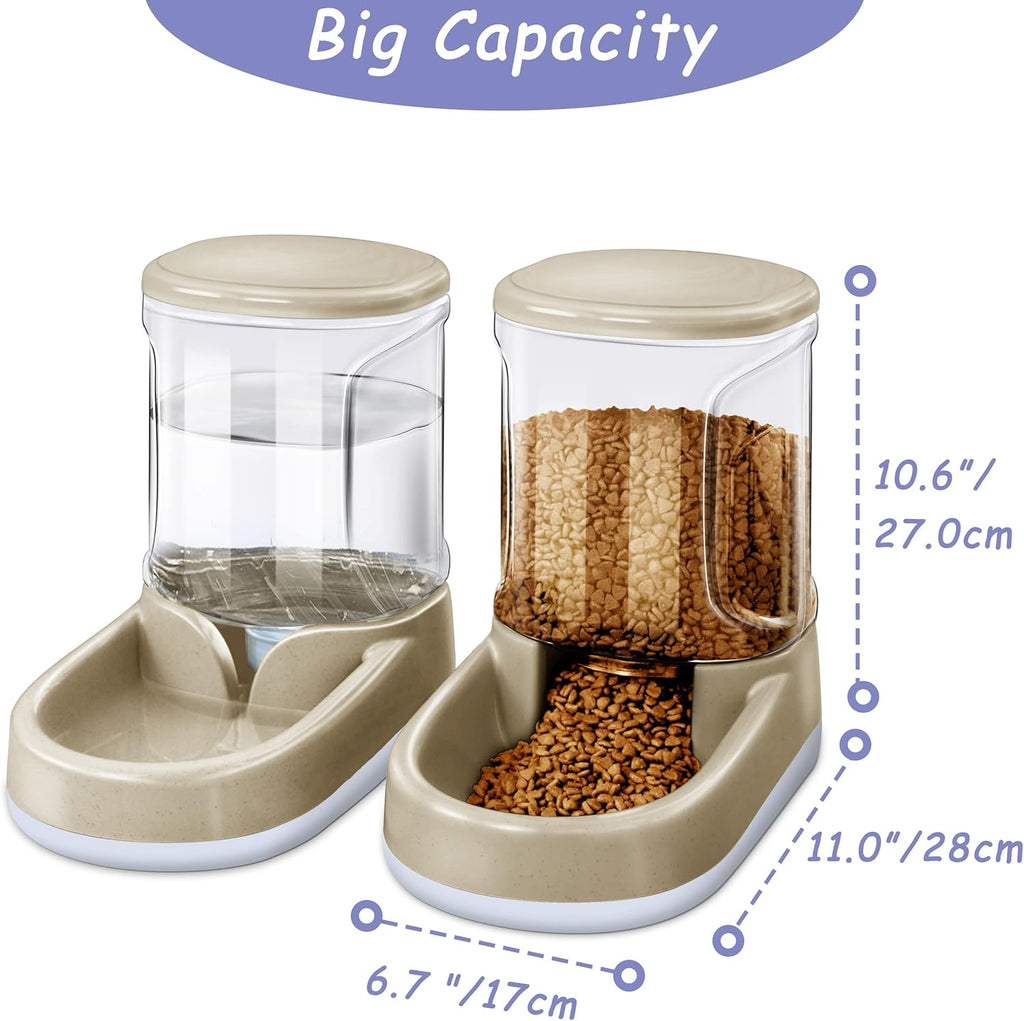 Lucky-M Gravity Pet Feeder and Waterer Set