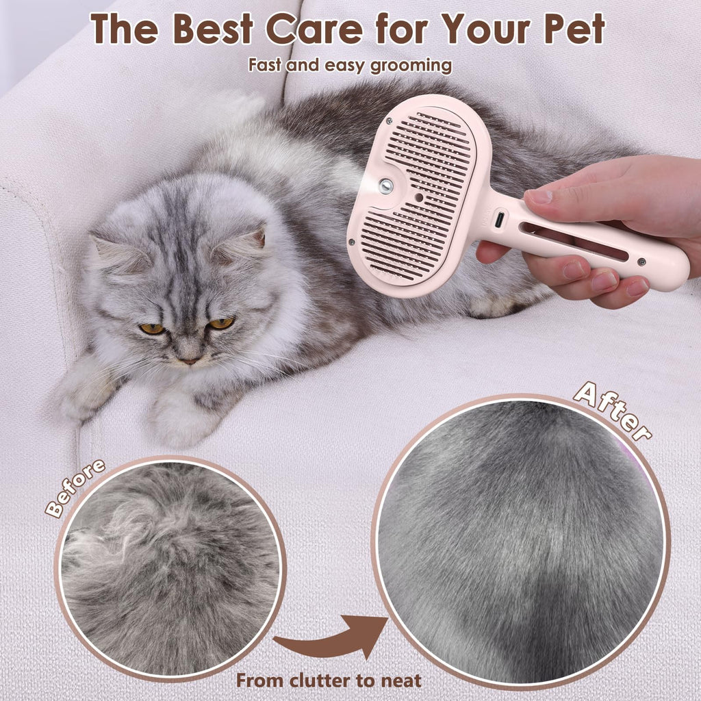 CIBKJ Pet Grooming Brush with Water Spray