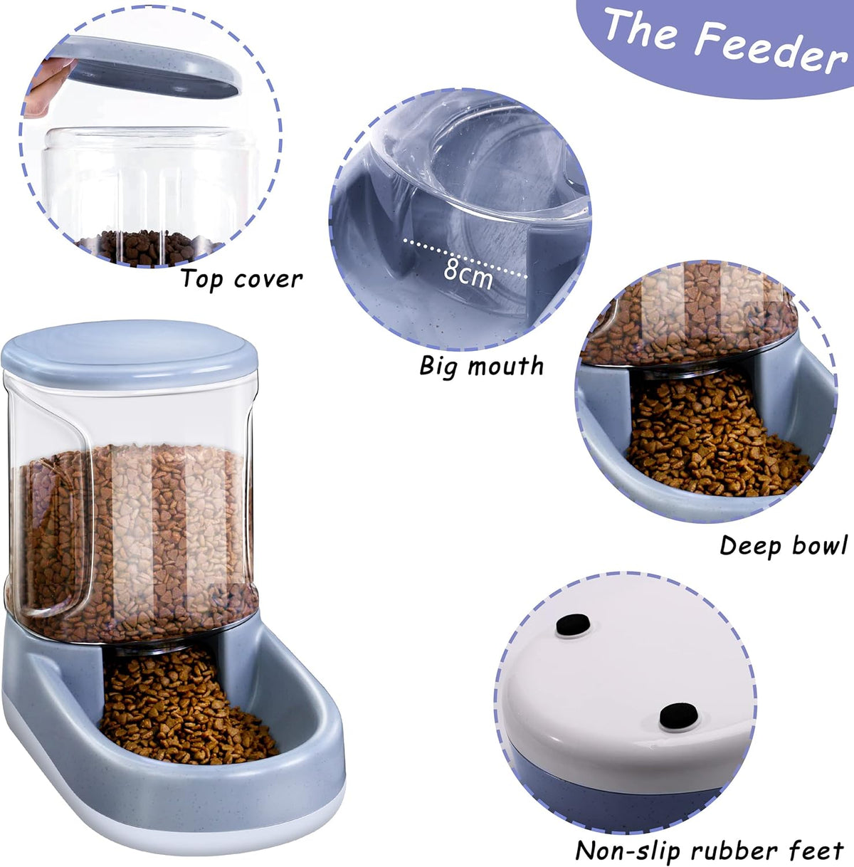 Lucky-M Gravity Pet Feeder and Waterer Set
