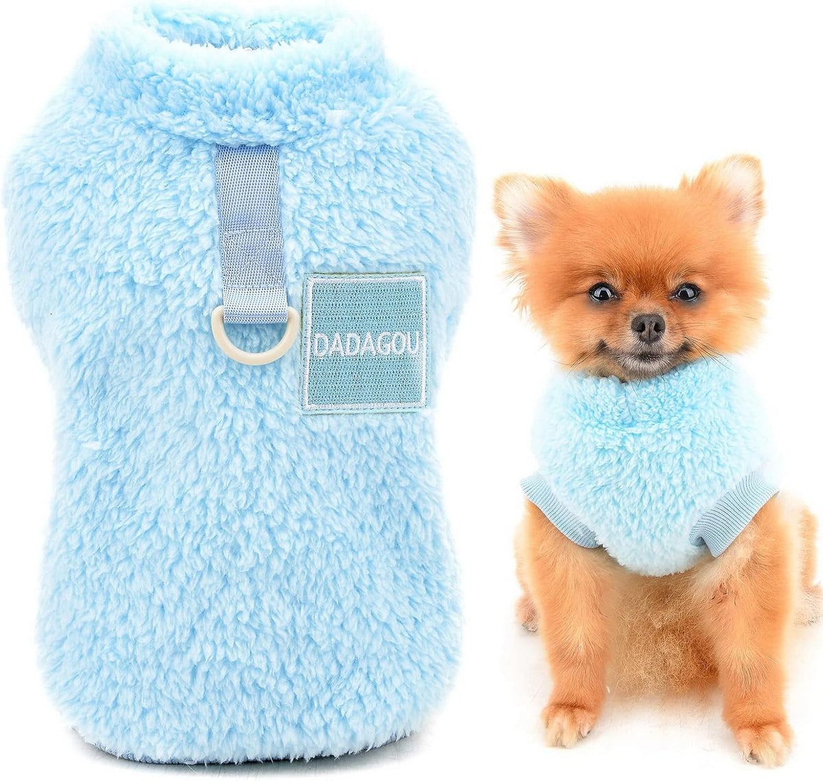SMALLLEE_LUCKY_STORE Turtleneck Sherpa Pet Jumper